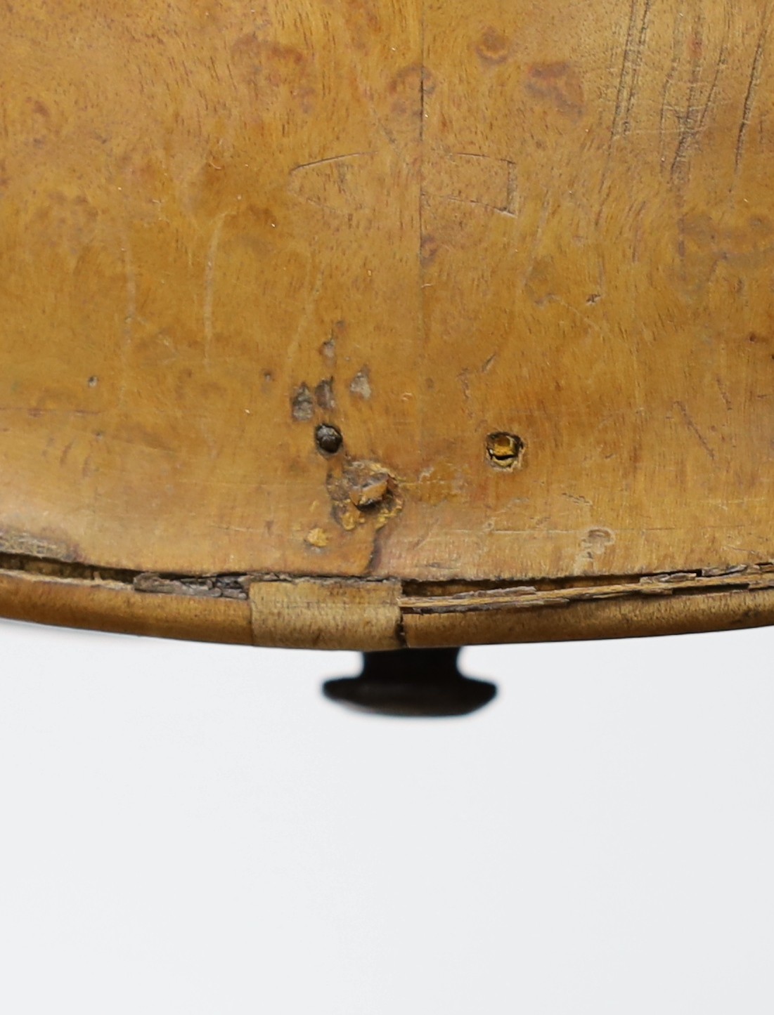 An 18th century German violin labelled Martin Leibmuller Mittenwalde, length of back 14ins, with a Cuniot-Hury Mirecourt bow (cites)
